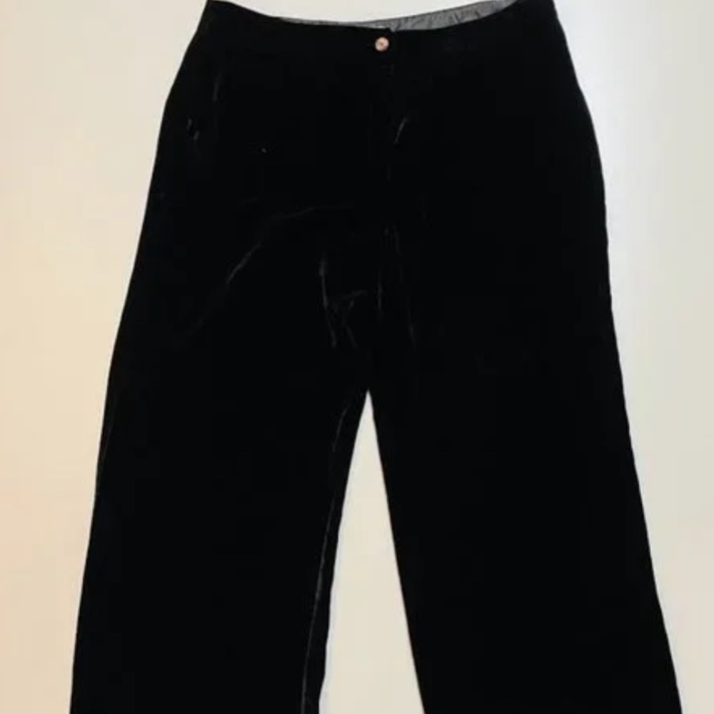 Chico's  Black  Silk Blend  Trouser  Size 0,Back Pockets - Picture 2 of 7